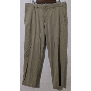 Tommy Bahama Boracay Flat Front Chino Pants Mens 36x32 Beige Stretch